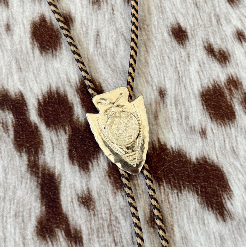 Vintage Arrowhead Bolo Tie