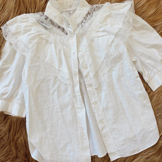 Vintage Prairie Style Lace Top
