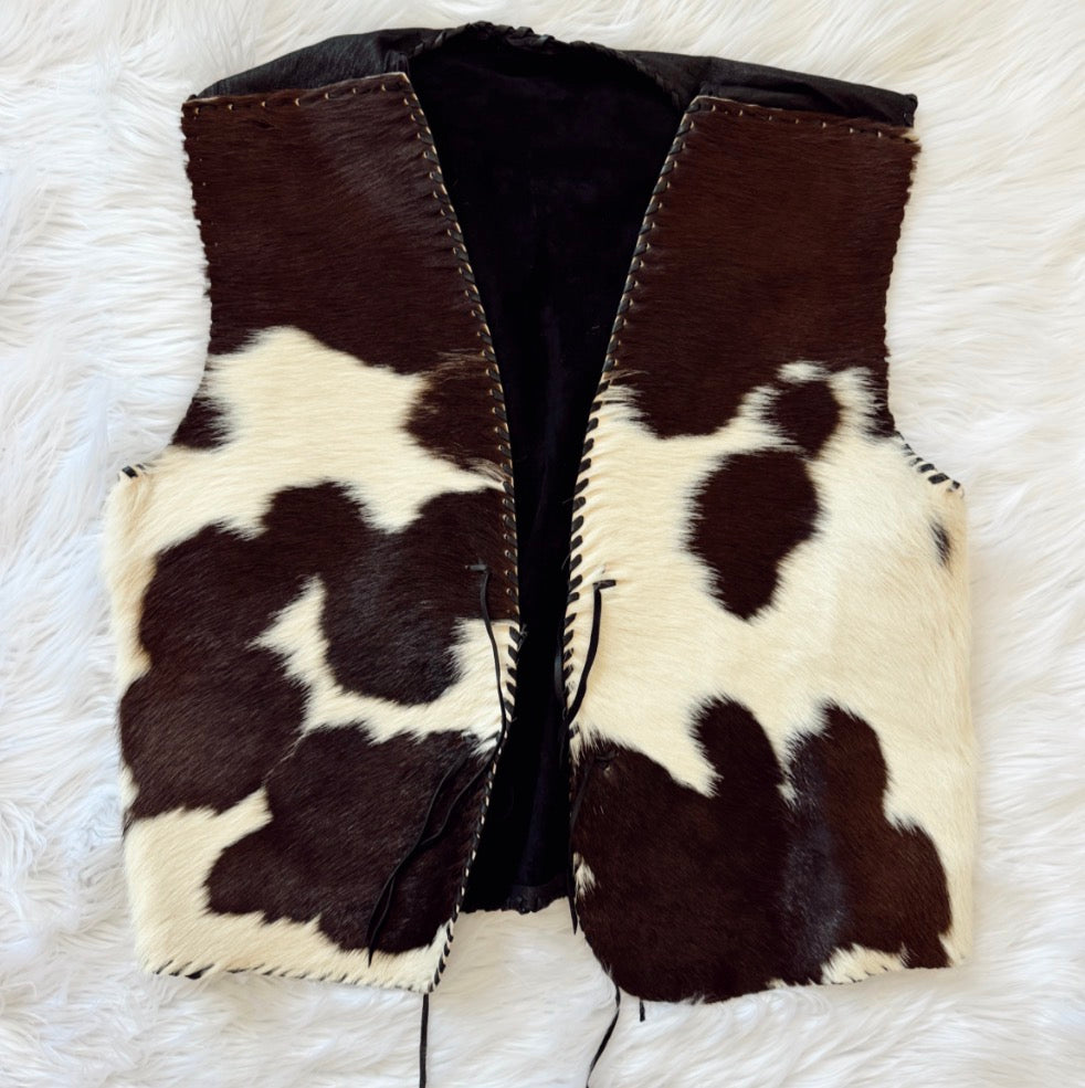 Vintage Cowhide Leather Vest