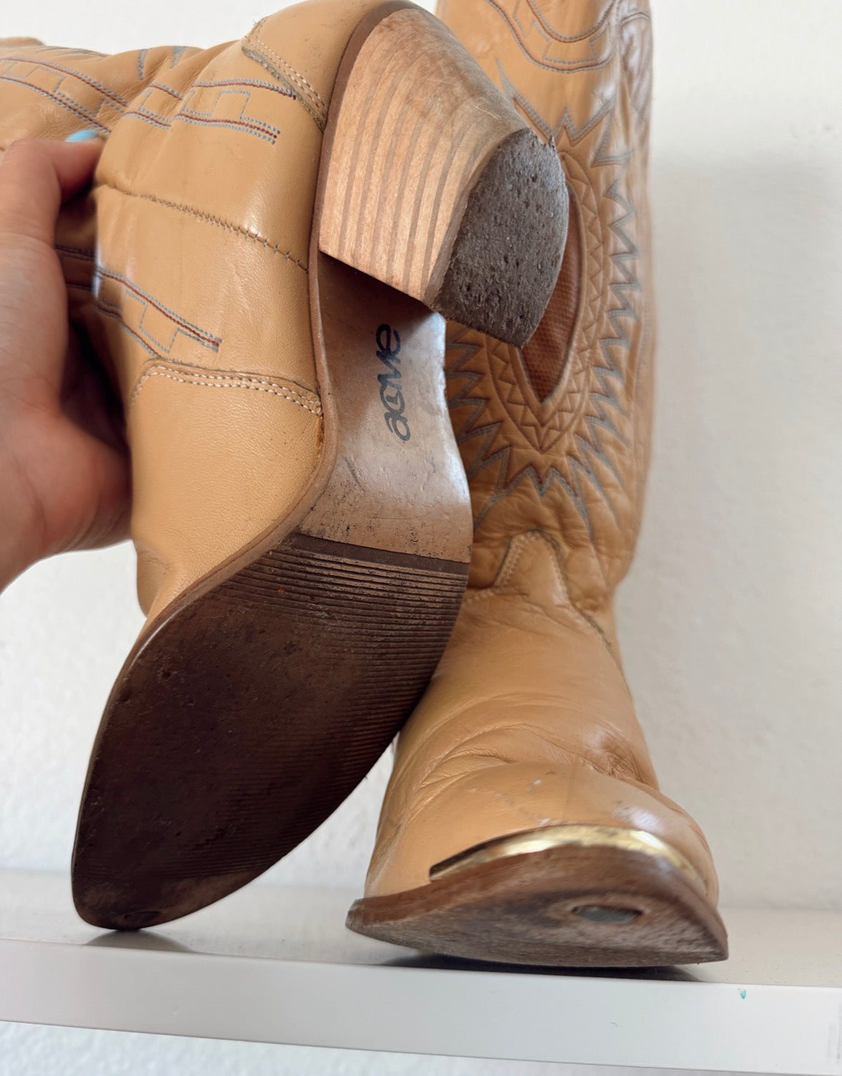 Vintage Acme Inlay Cowboy Boots