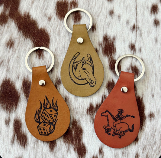 Leather Engraved Keychain