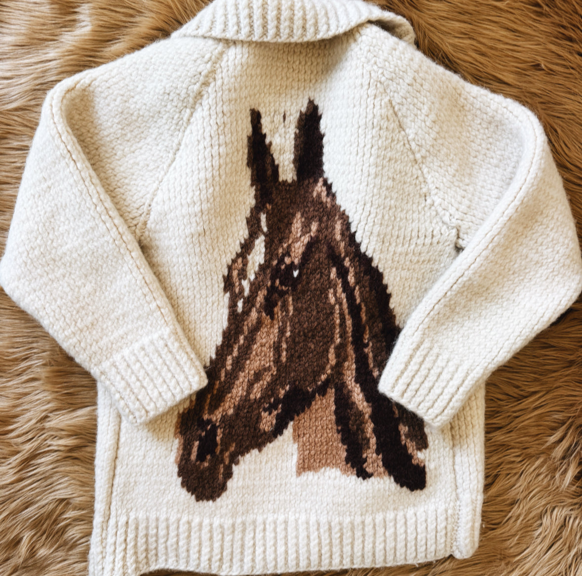 Vintage Horse Cowichan Sweater