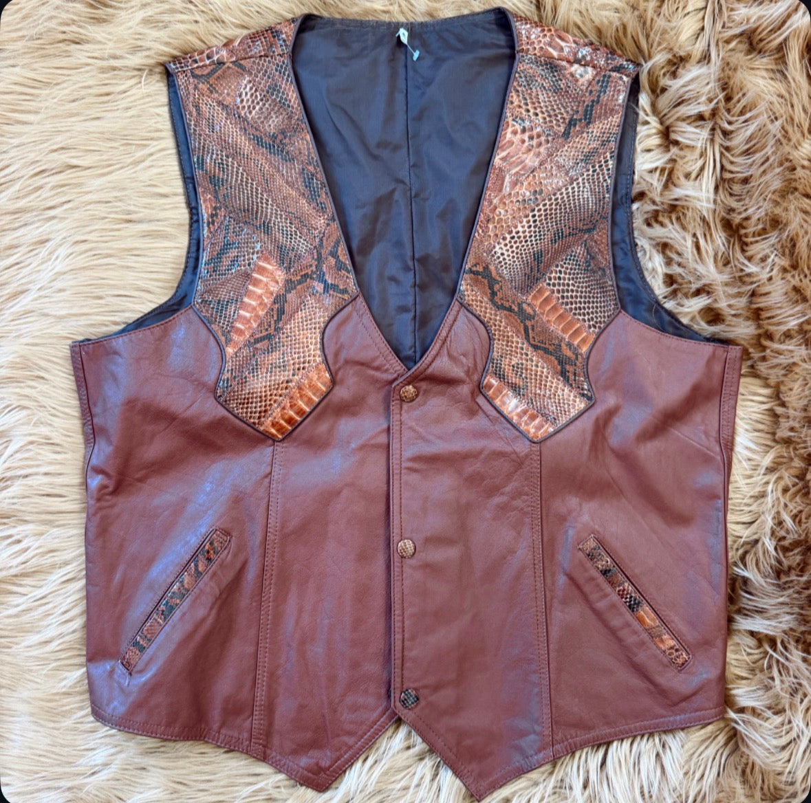 Vintage Snakeskin Vest