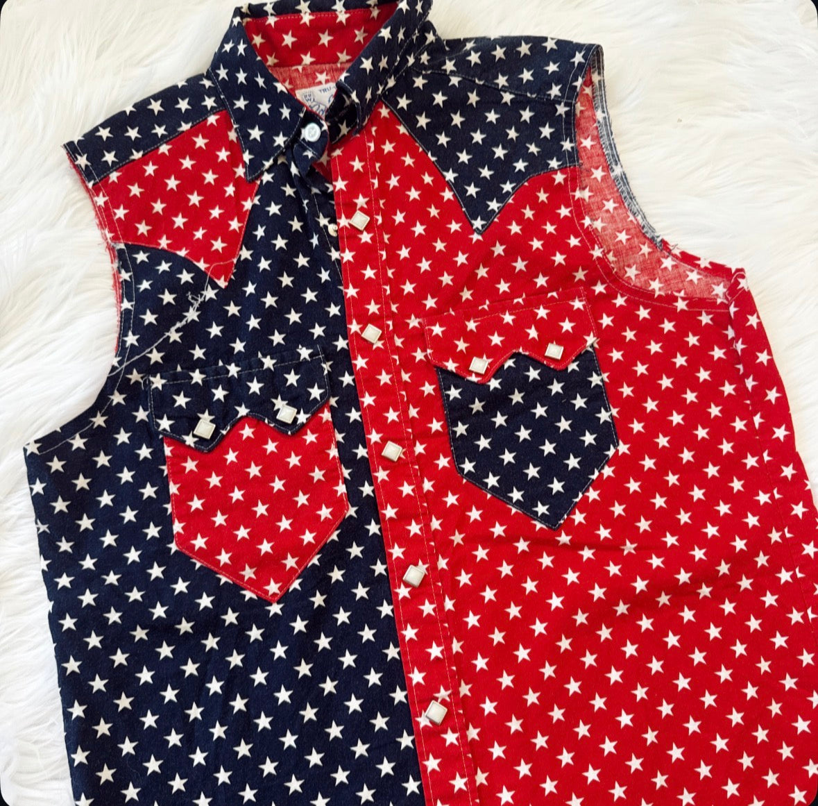 Vintage Stars Pearl Snap Tank Top