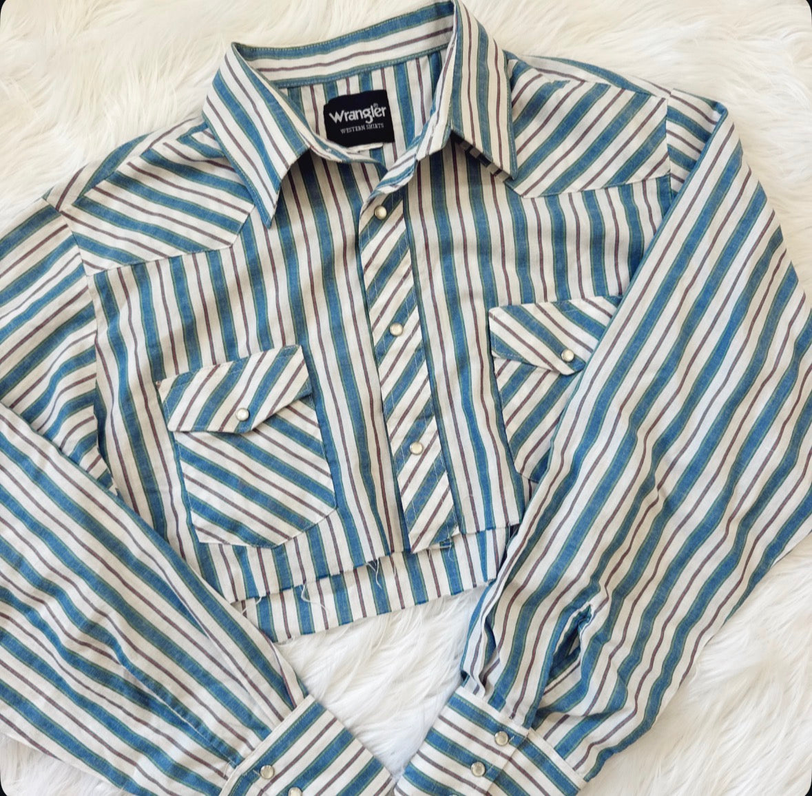 Vintage Wrangler Cropped Pearl Snap