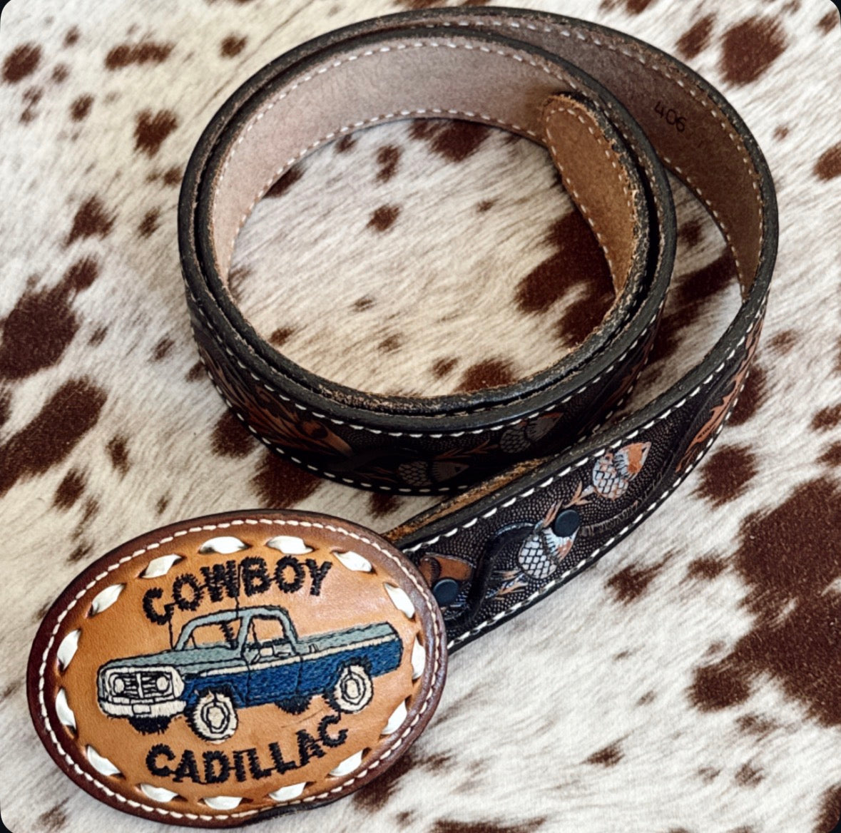 Vintage Cowboy Cadillac Belt