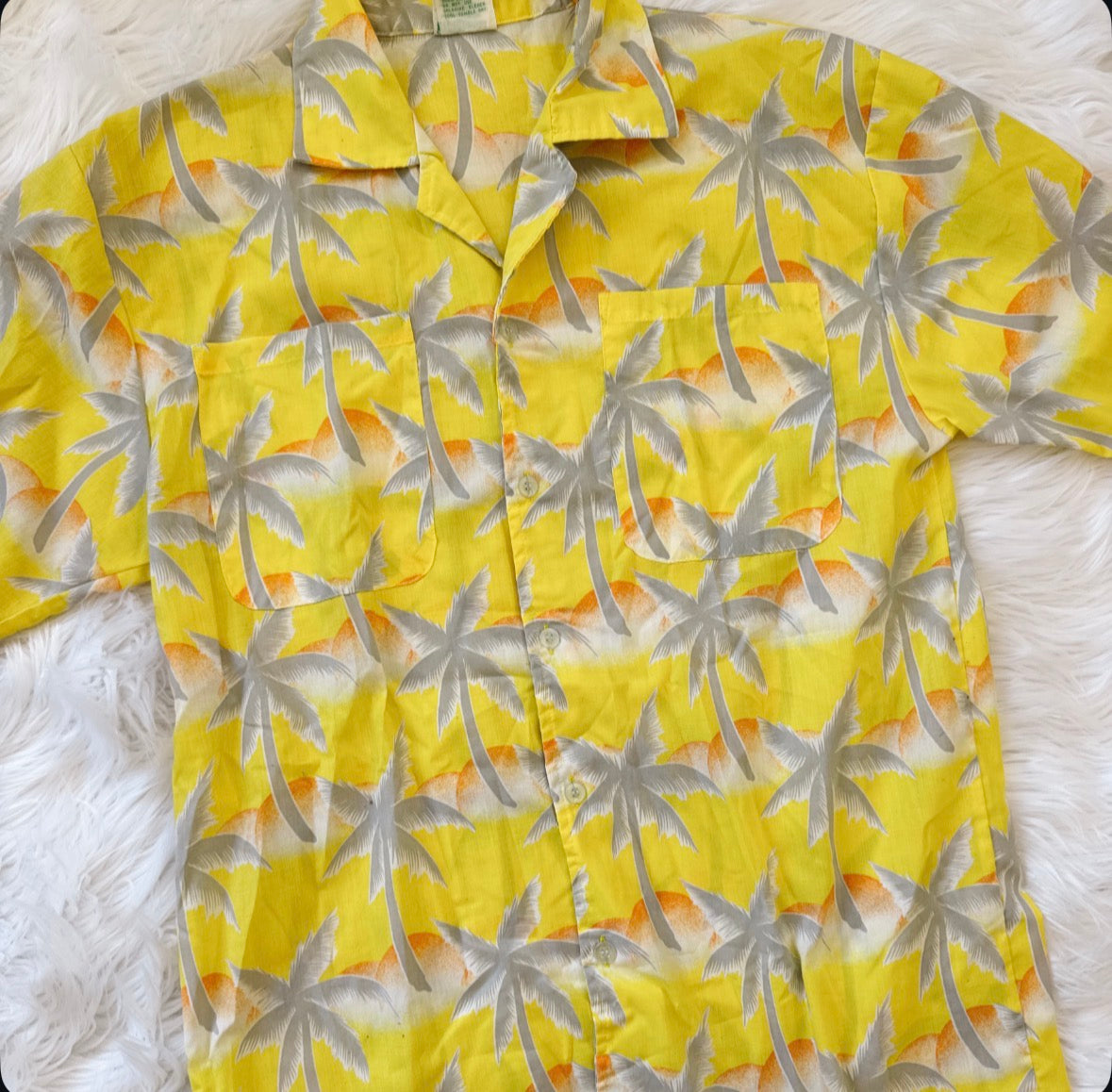 Vintage Yellow Hawaiian Shirt