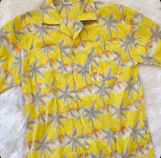 Vintage Yellow Hawaiian Shirt
