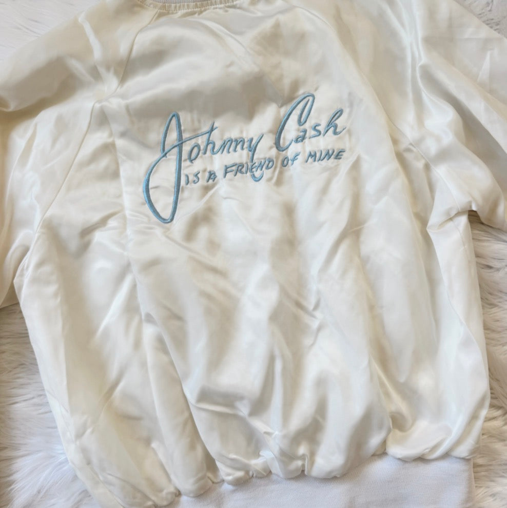 Vintage Johnny Cash Bomber Jacket