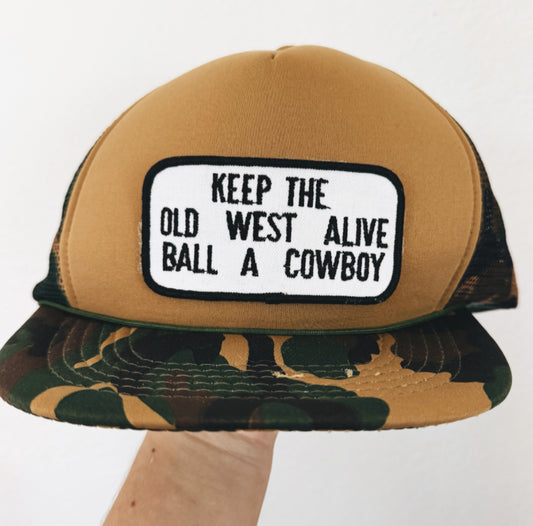 Ball A Cowboy Camo Patch Hat
