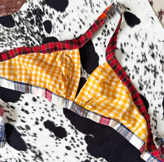 Vintage Plaid Halter Top