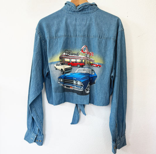 Vintage Chevy Diner Button Down