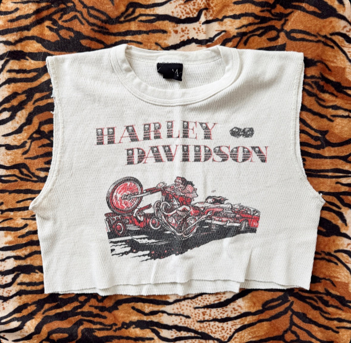 Vintage Harley Davidson Thermal Tank Top