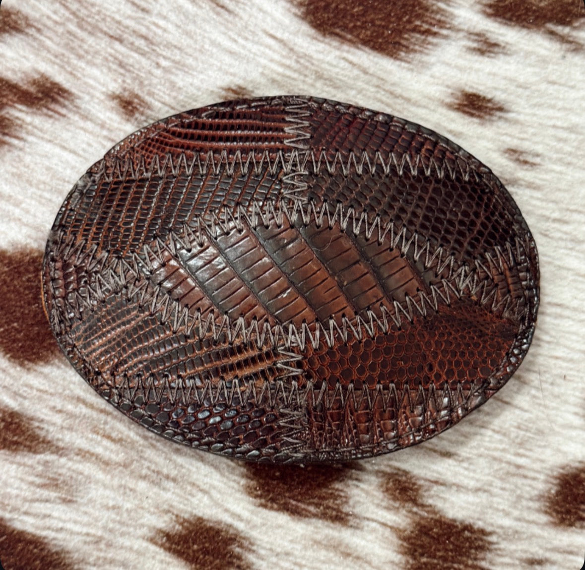 Vintage Exotic Leather Belt Buckle