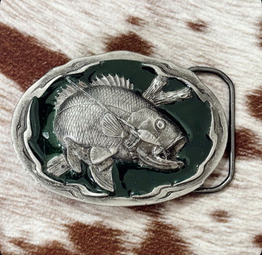 Vintage Bass Belt Buckle