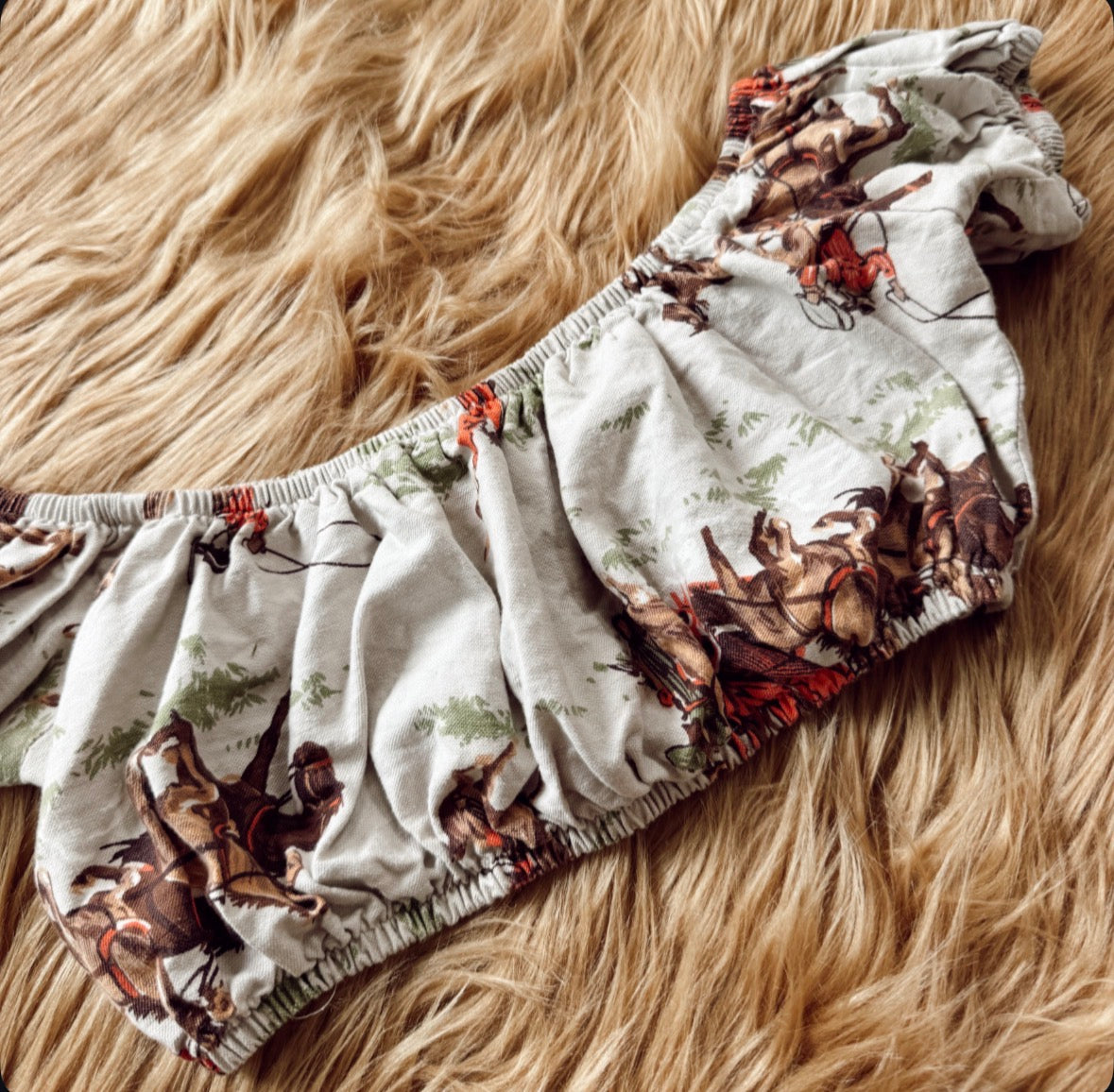 Vintage Cowboy Off The Shoulder Top