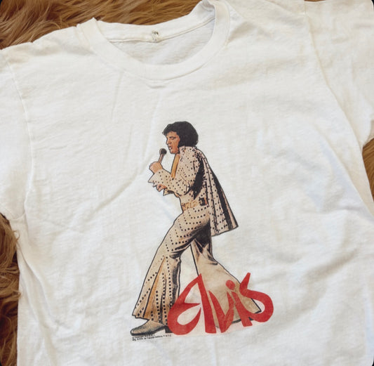 Vintage 1976 Elvis Iron On Tee