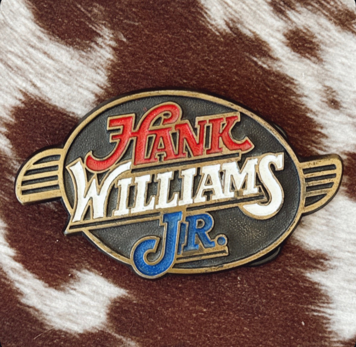 Vintage Hank Williams Jr Belt Buckle