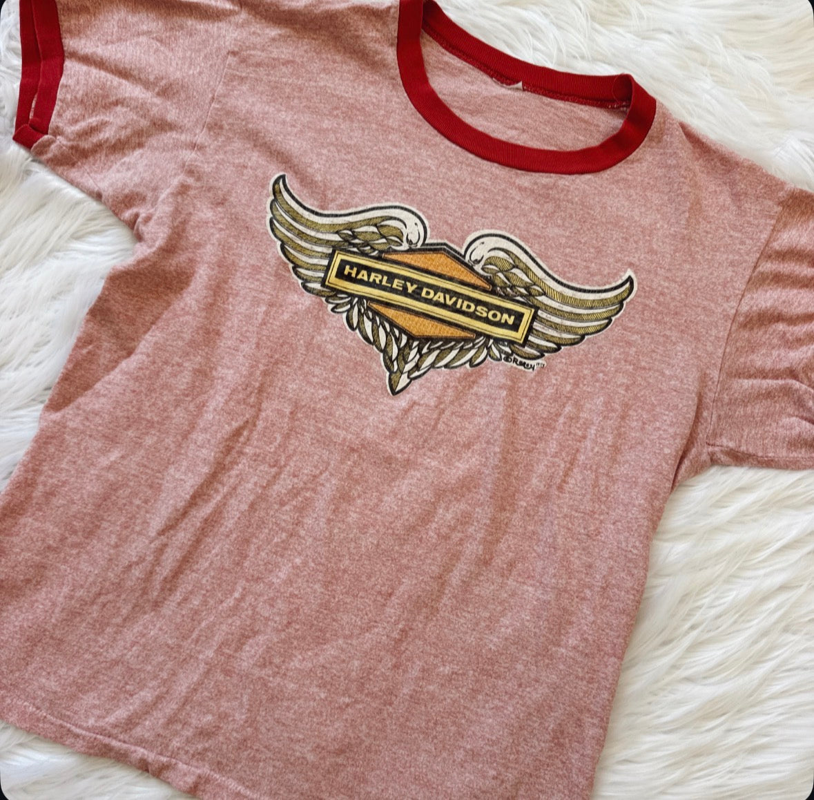 Vintage Harley Davidson Ringer Tee