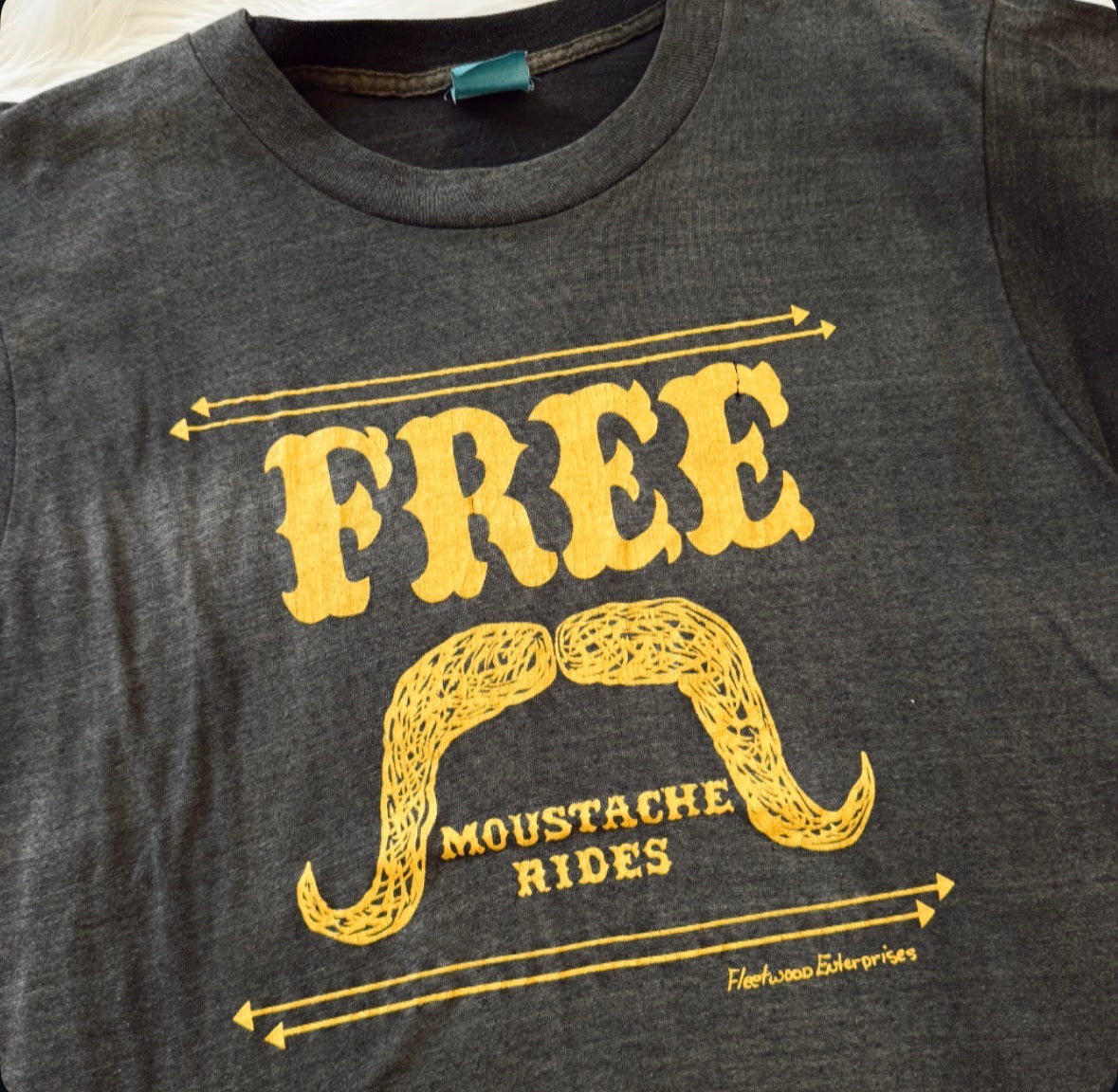Vintage Free Moustache Rides Tee