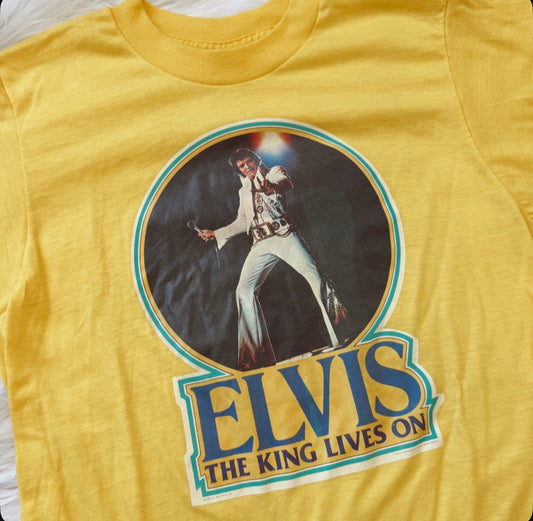 Vintage Elvis The King Lives On Tee