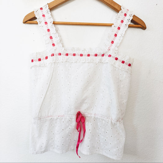 Vintage 70s Eyelet Top