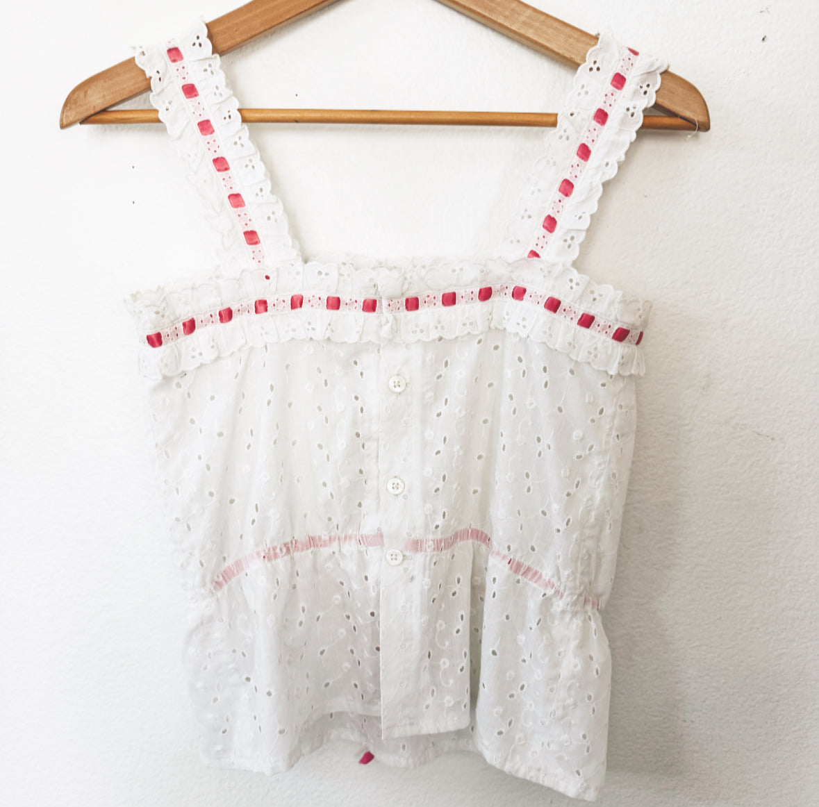 Vintage 70s Eyelet Top