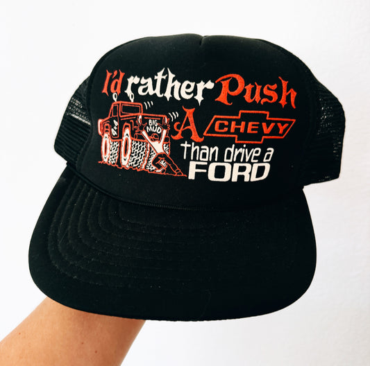 Vintage Push A Chevy Hat