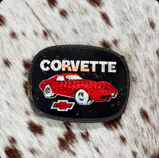 Vintage Corvette Belt Buckle