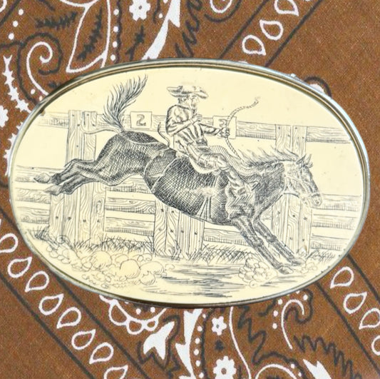 Vintage Cowboy Belt Buckle