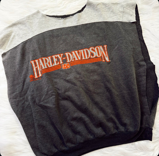 Vintage 1987 Harley Davidson Cut Sweatshirt