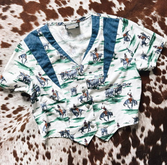 Vintage Rough Rider Cowboy Shirt