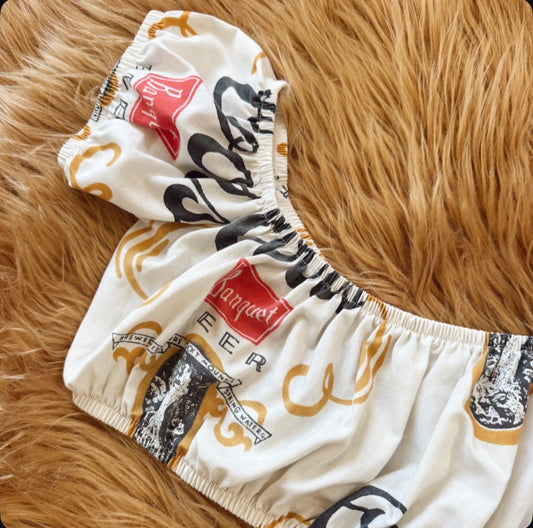 Vintage Coors Banquet Off Shoulder Top
