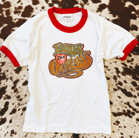 Vintage Ladies Love Outlaws Tee
