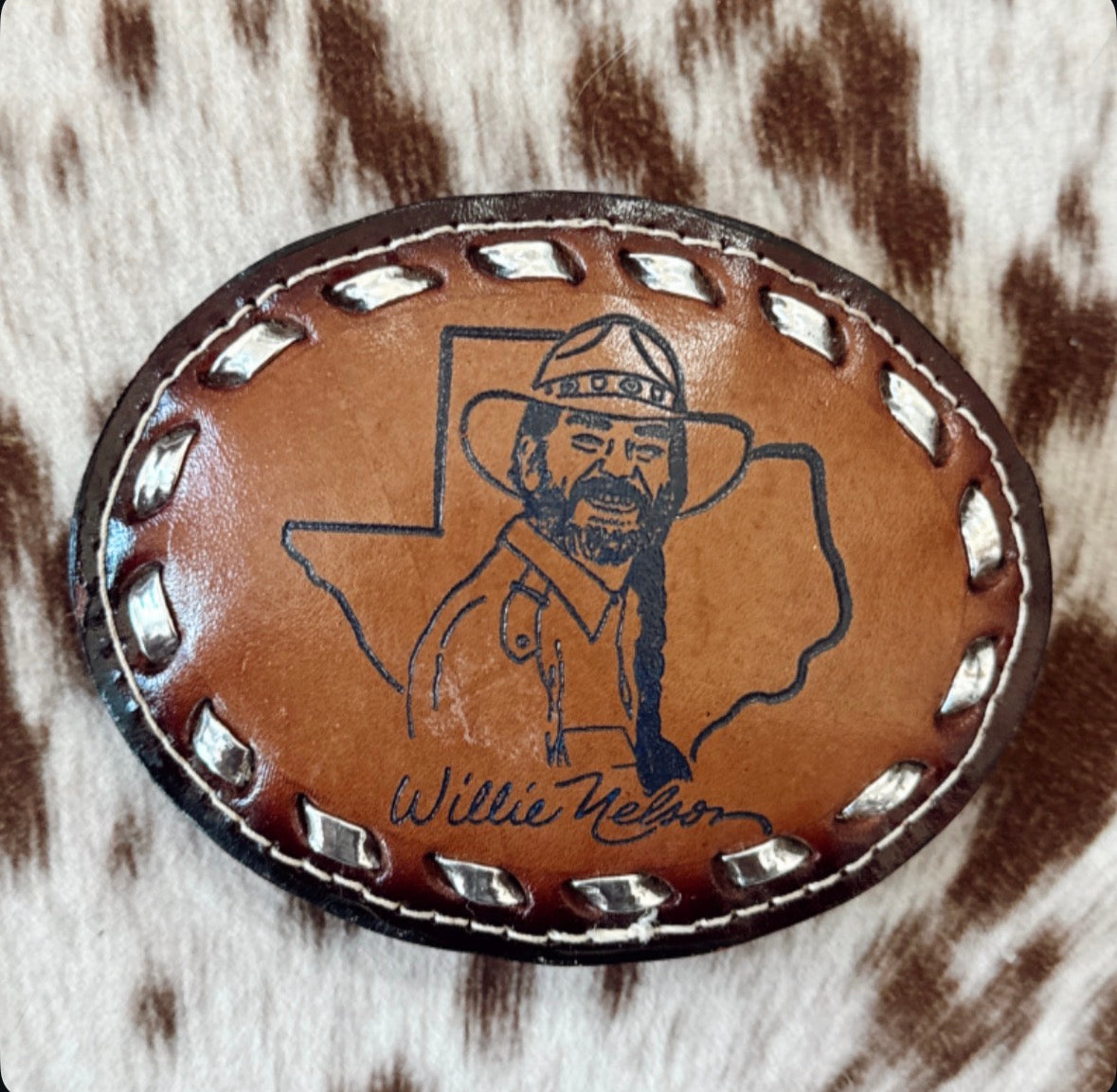 Vintage Willie Nelson Belt Buckle