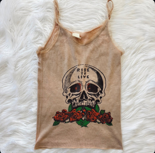 Vintage Ride To Live Tank Top