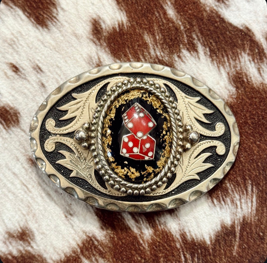 Vintage Dice Belt Buckle