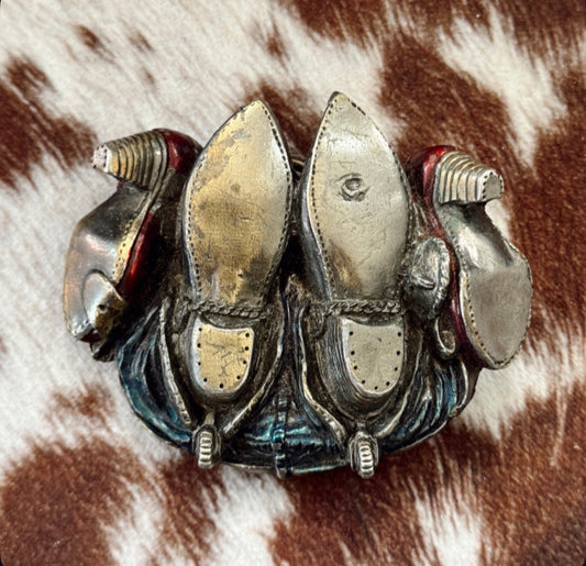Vintage Boots In Bed Belt Buckle