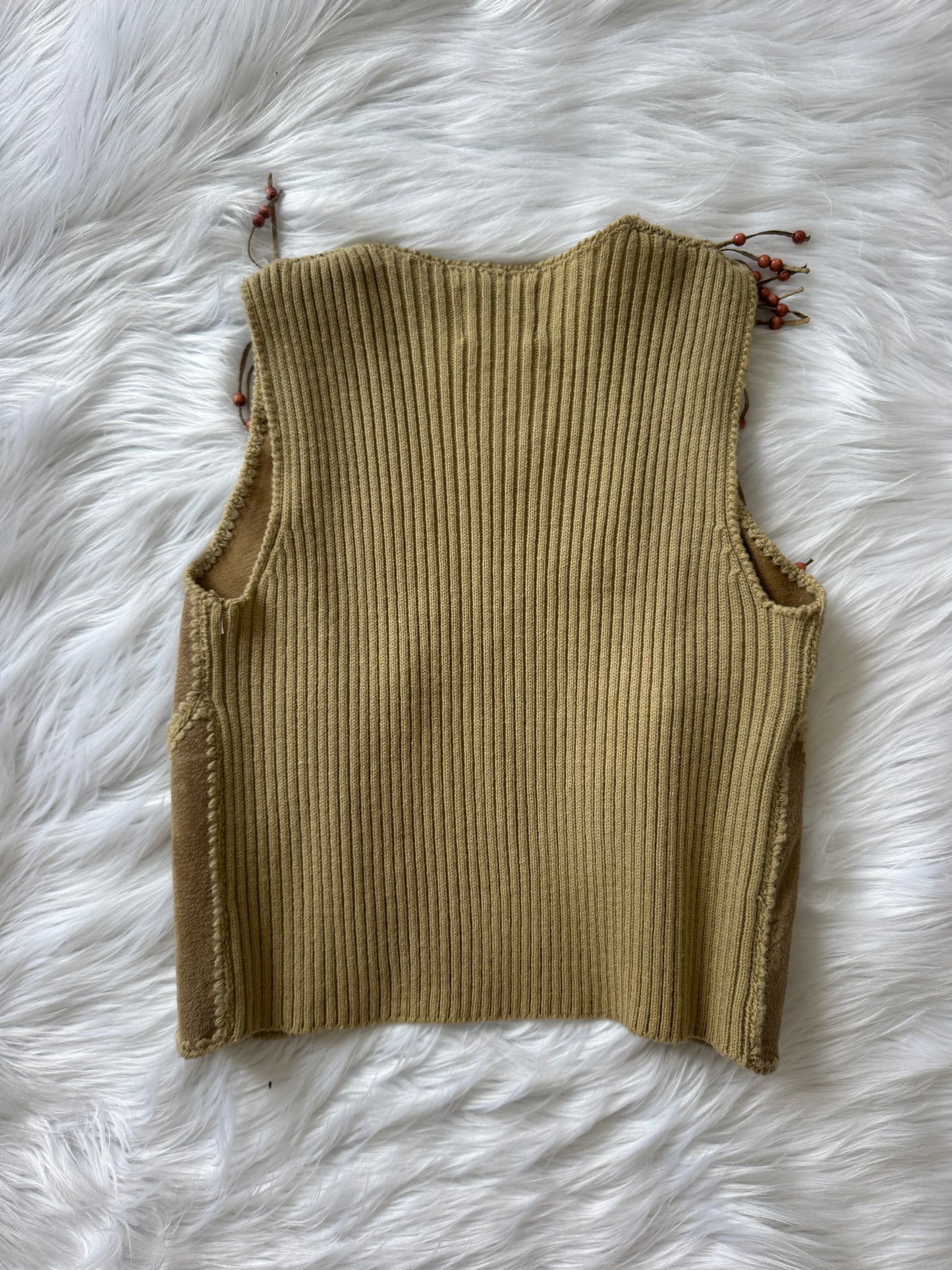Vintage Suede Knit Vest