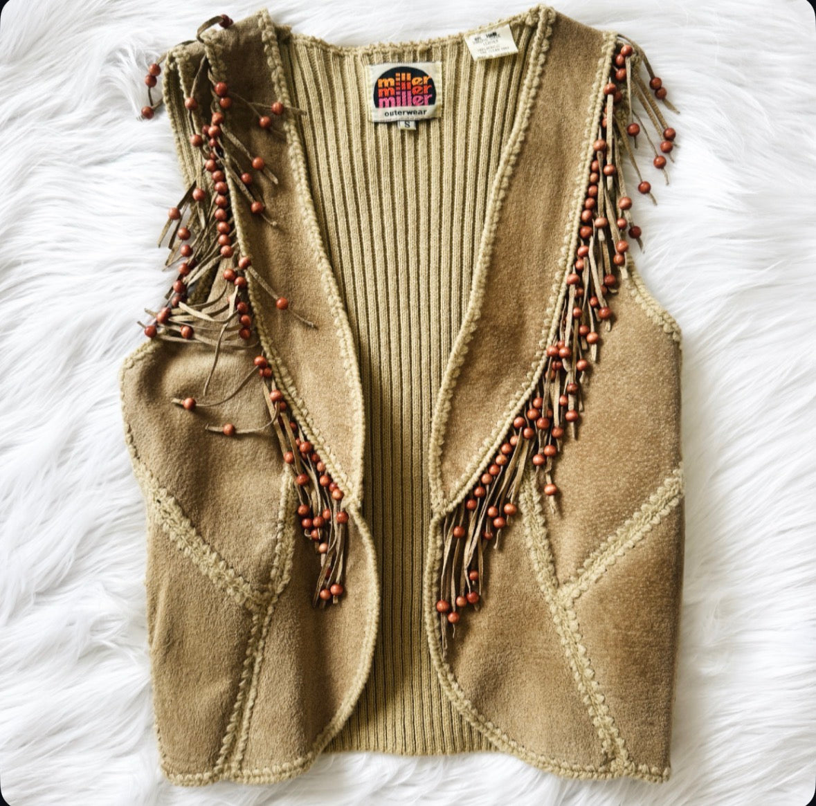 Vintage Suede Knit Vest