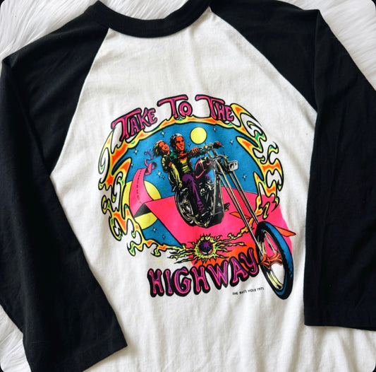Vintage Take To The Highway Biker Tee