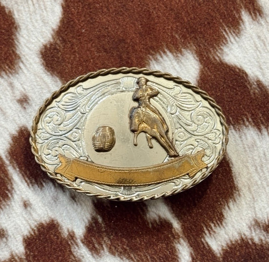 Vintage Barrel Racing Belt Buckle