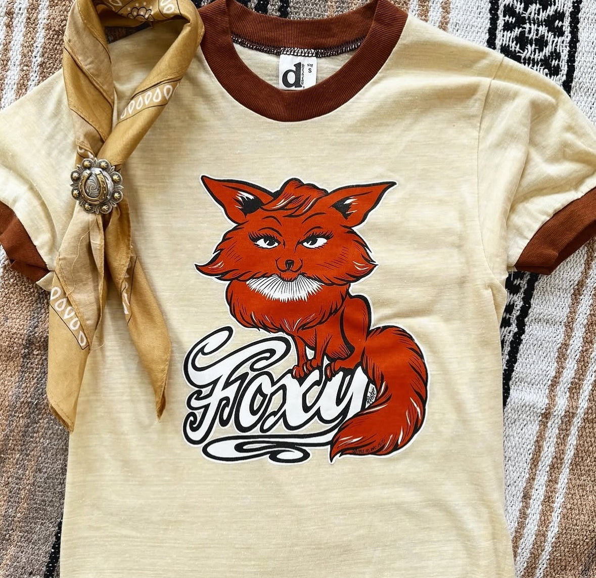 Vintage 70s Foxy Ringer Tee