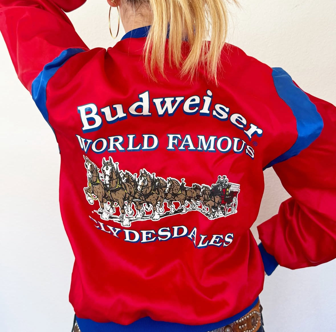 Vintage Budweiser Clydesdale Bomber Jacket