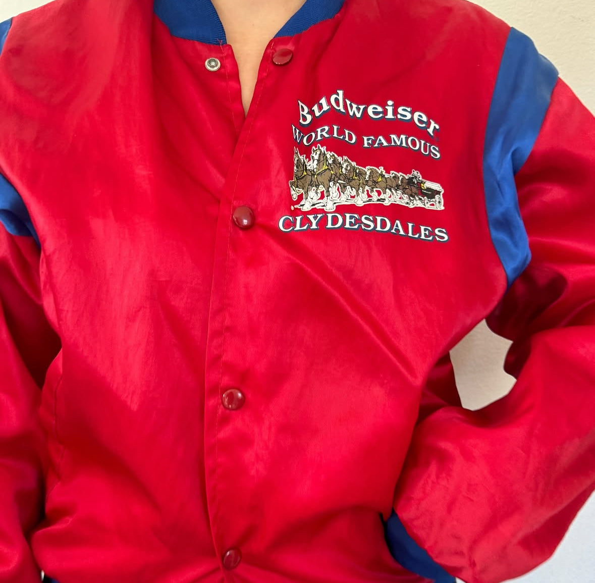 Vintage Budweiser Clydesdale Bomber Jacket