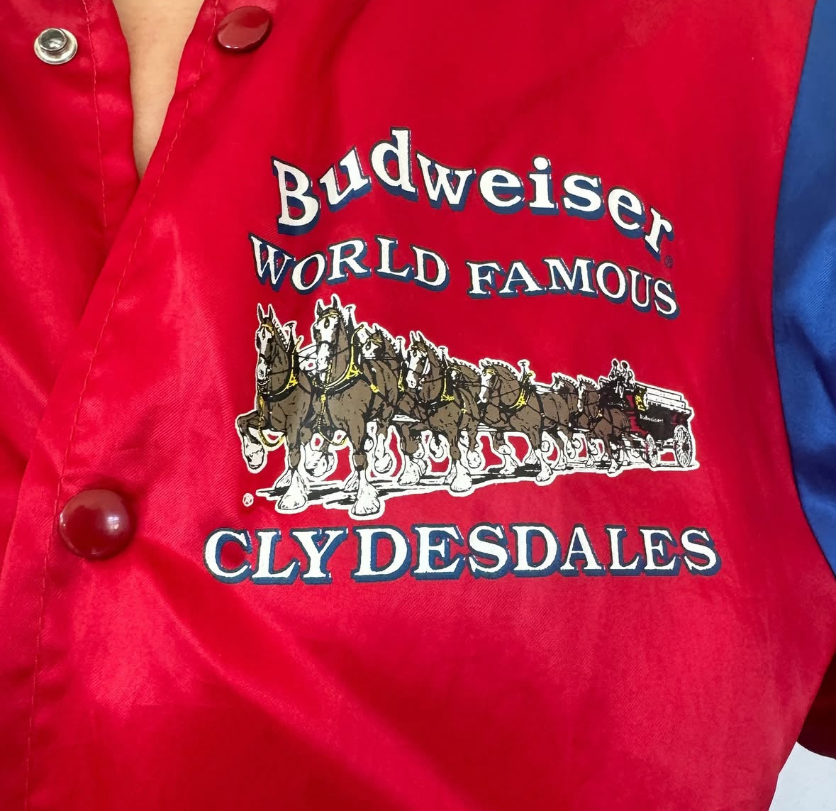 Vintage Budweiser Clydesdale Bomber Jacket