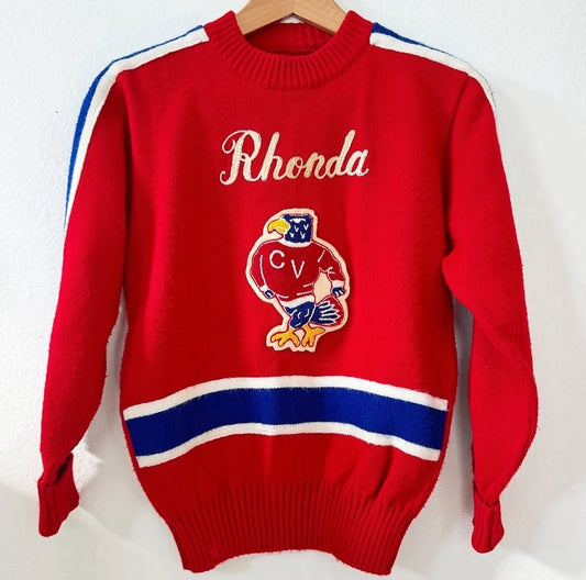 Vintage Rhonda Cheer Varsity Sweater