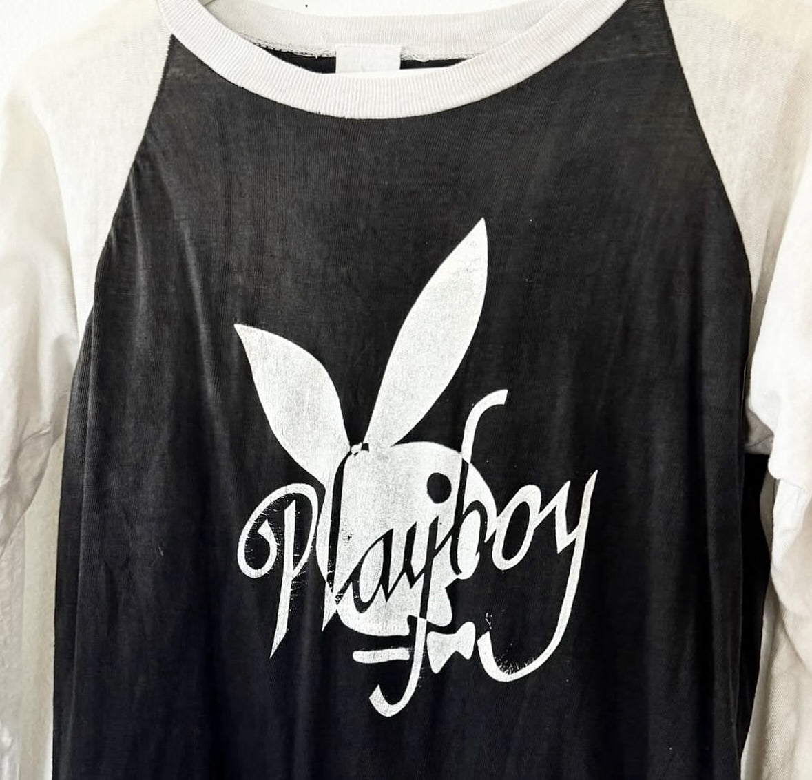 Vintage 70s Playboy Baseball Sleeve Tee