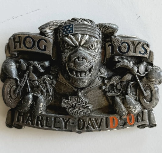 Vintage Hog Toys Belt Buckle