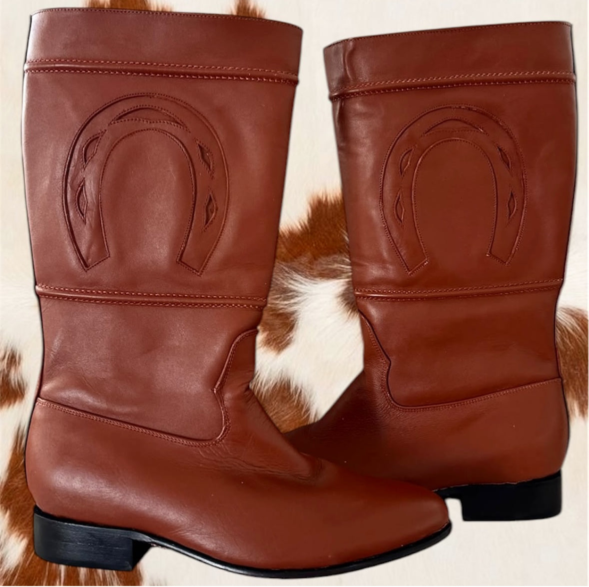 Vintage Horseshoe Brown Boots